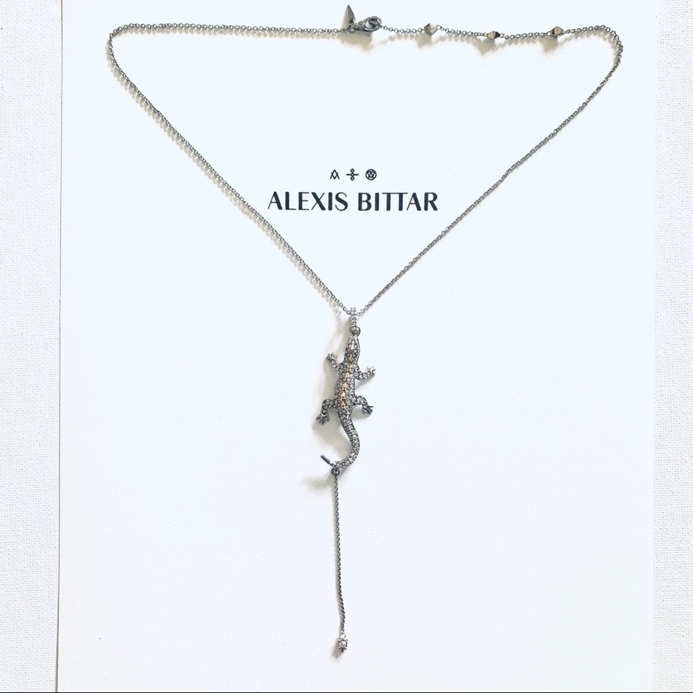 Alexis Bittar lizard pendant necklace Rare New
